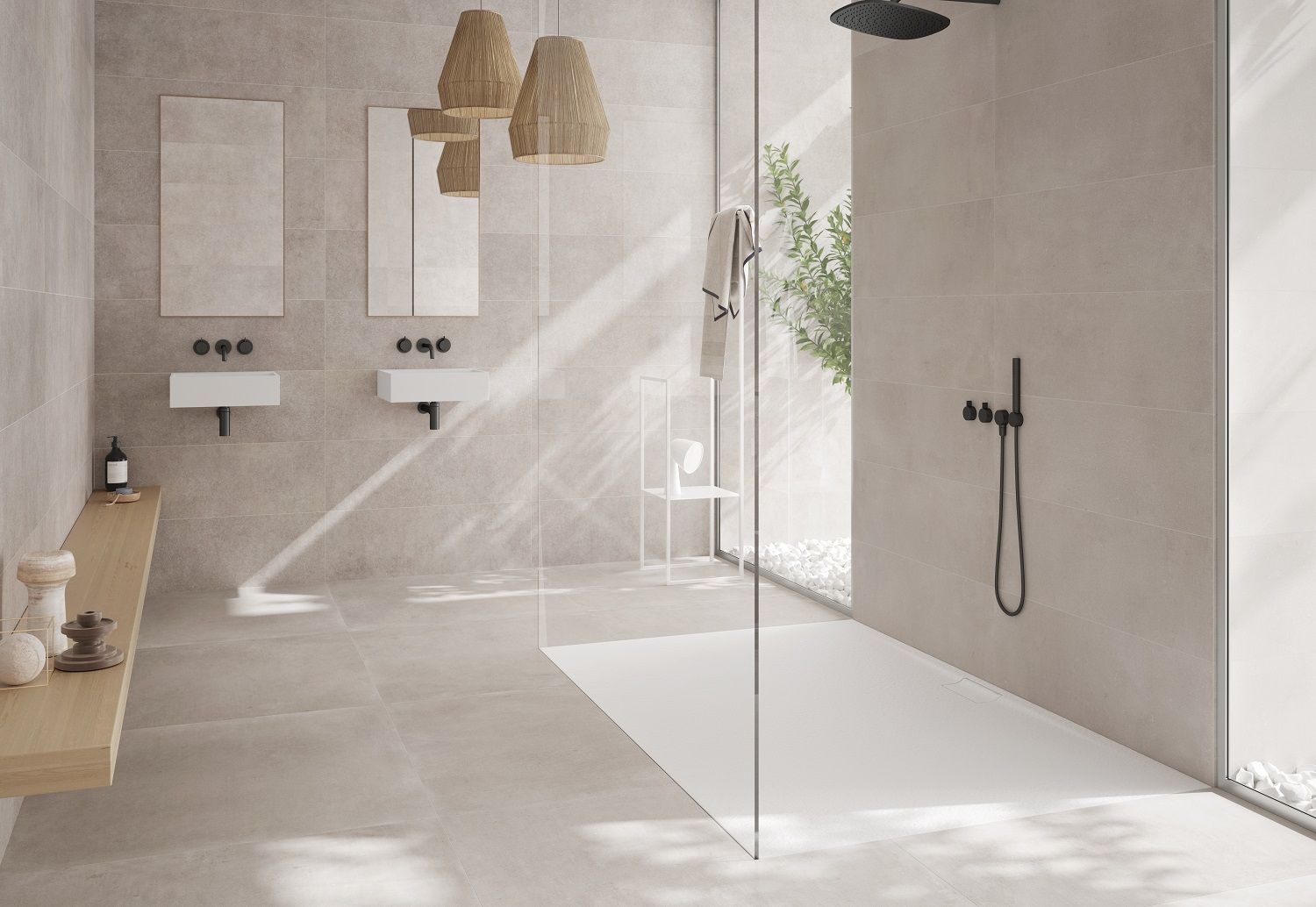 Fotografía de una baño minimalista