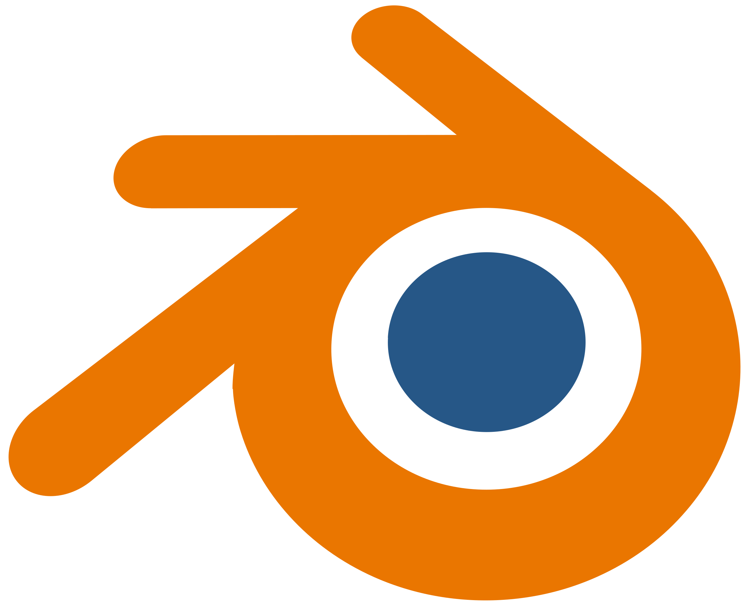 Logotipo de blender,usado en animacion computarizada y como herramienta para diseñar en 3D. 